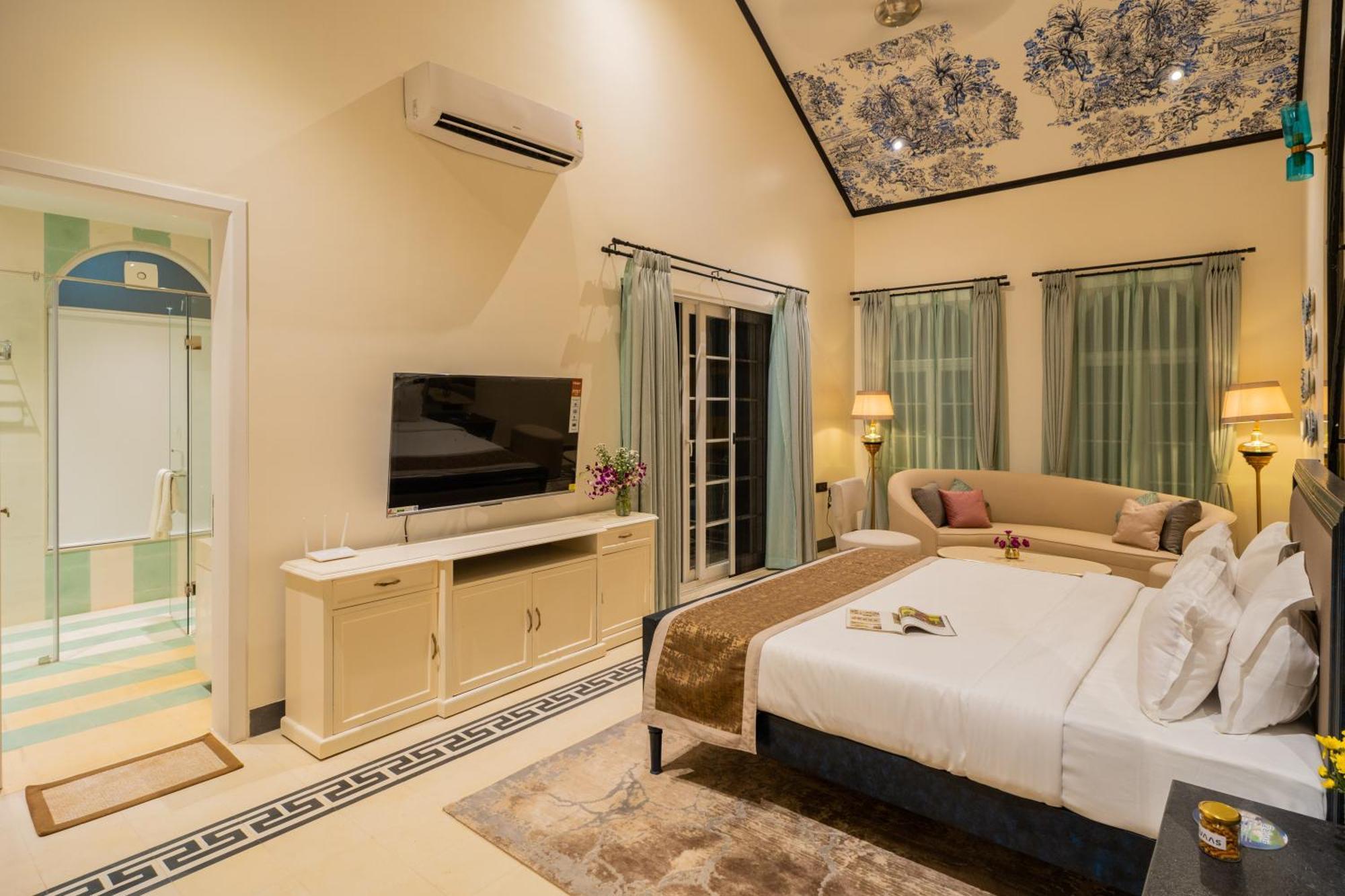 Elivaas 4 Bhk Villa With Pvt Pool & Jacuzzi-Yashgeet Siolim Exterior foto